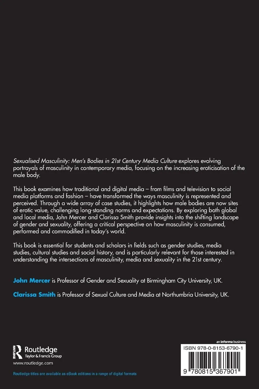 Rückseite: 9780815367901 | Sexualised Masculinity | Men's Bodies in 21st Century Media Culture