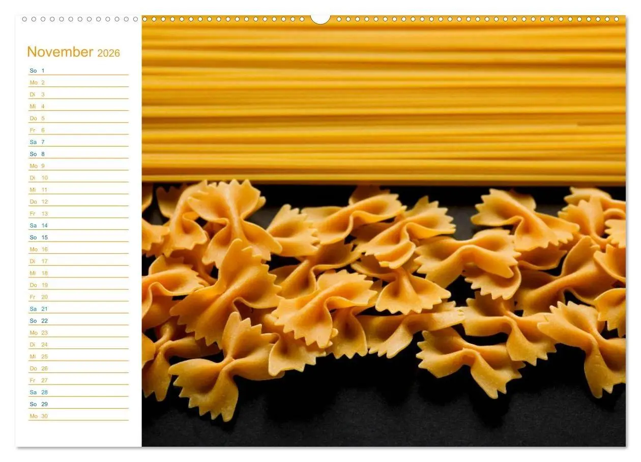 Bild: 9783457997901 | Pasta (Wandkalender 2026 DIN A2 quer), CALVENDO Monatskalender | Jäger