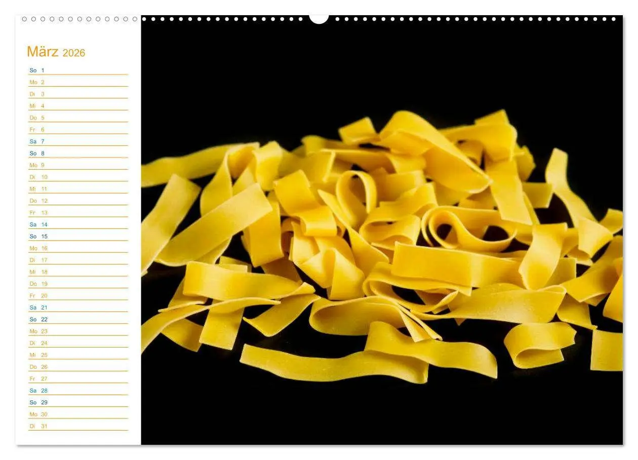 Bild: 9783457997901 | Pasta (Wandkalender 2026 DIN A2 quer), CALVENDO Monatskalender | Jäger