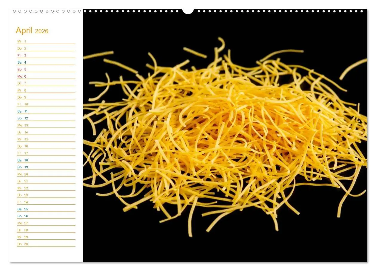 Bild: 9783457997901 | Pasta (Wandkalender 2026 DIN A2 quer), CALVENDO Monatskalender | Jäger