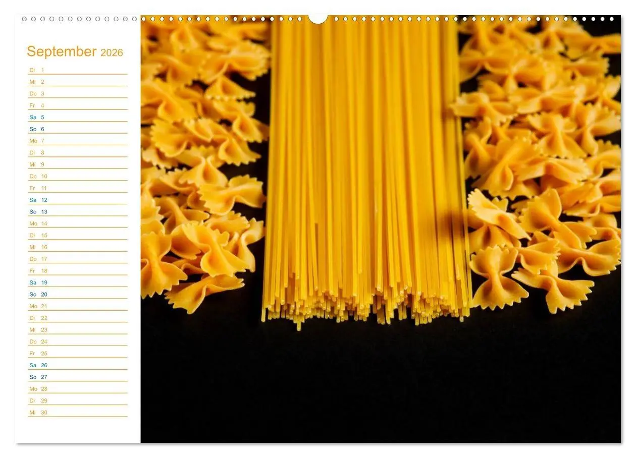 Bild: 9783457997901 | Pasta (Wandkalender 2026 DIN A2 quer), CALVENDO Monatskalender | Jäger