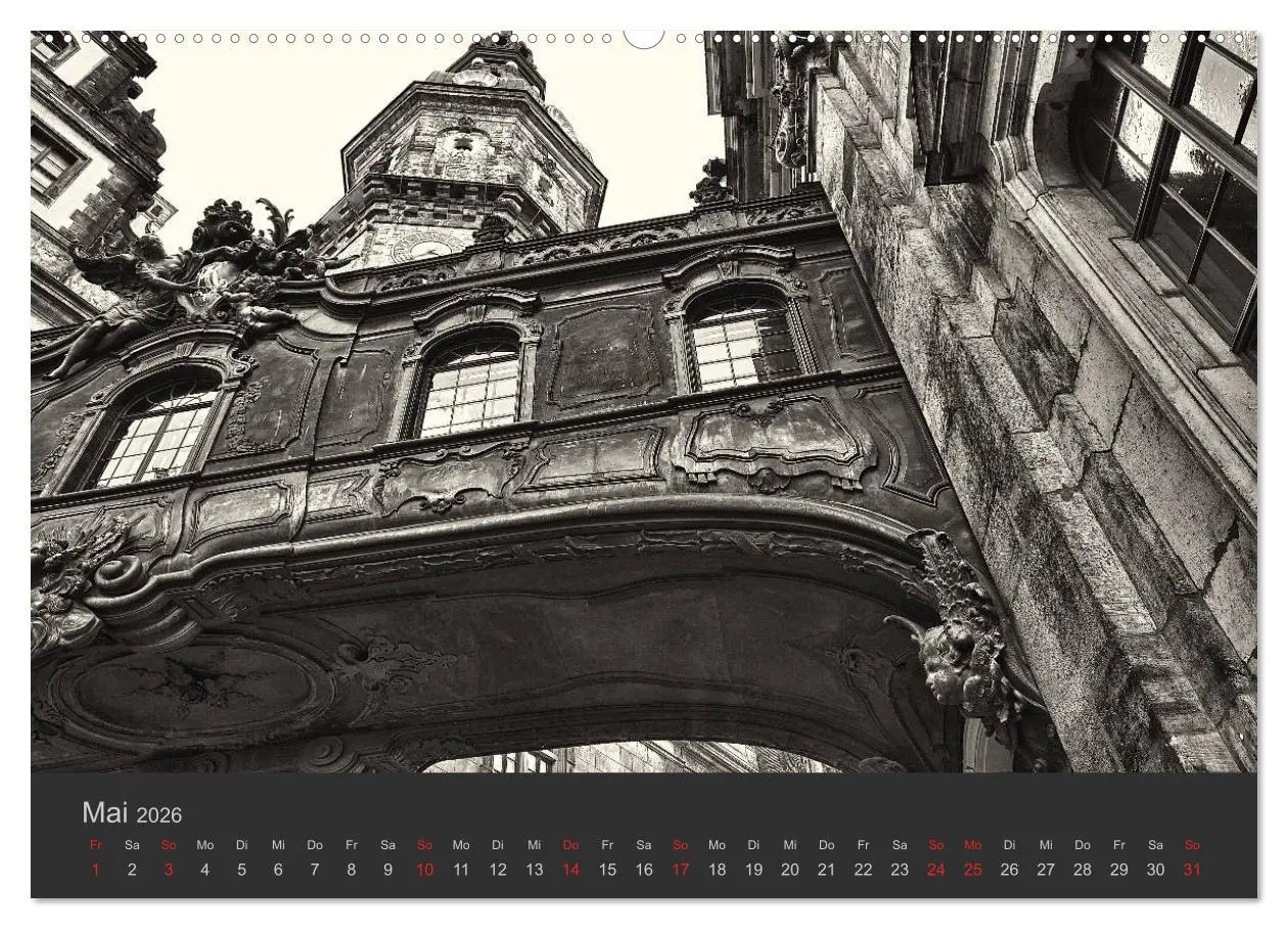 Bild: 9783516157901 | Dresden Schwarz Weiss 2026 (Wandkalender 2026 DIN A2 quer),...