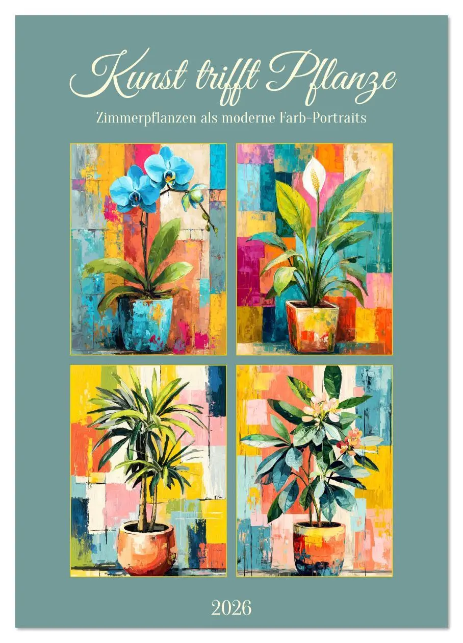 Cover: 9783516607901 | Kunst trifft Pflanze. Zimmerpflanzen als moderne Farb-Portraits...
