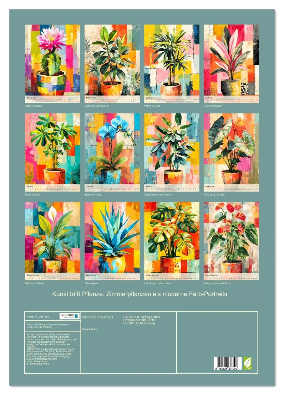 Bild: 9783516607901 | Kunst trifft Pflanze. Zimmerpflanzen als moderne Farb-Portraits...