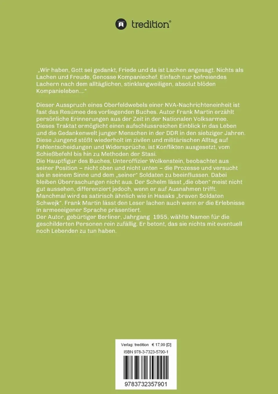 Rückseite: 9783732357901 | nicht oben und nicht unten | Frank Martin | Taschenbuch | 592 S.