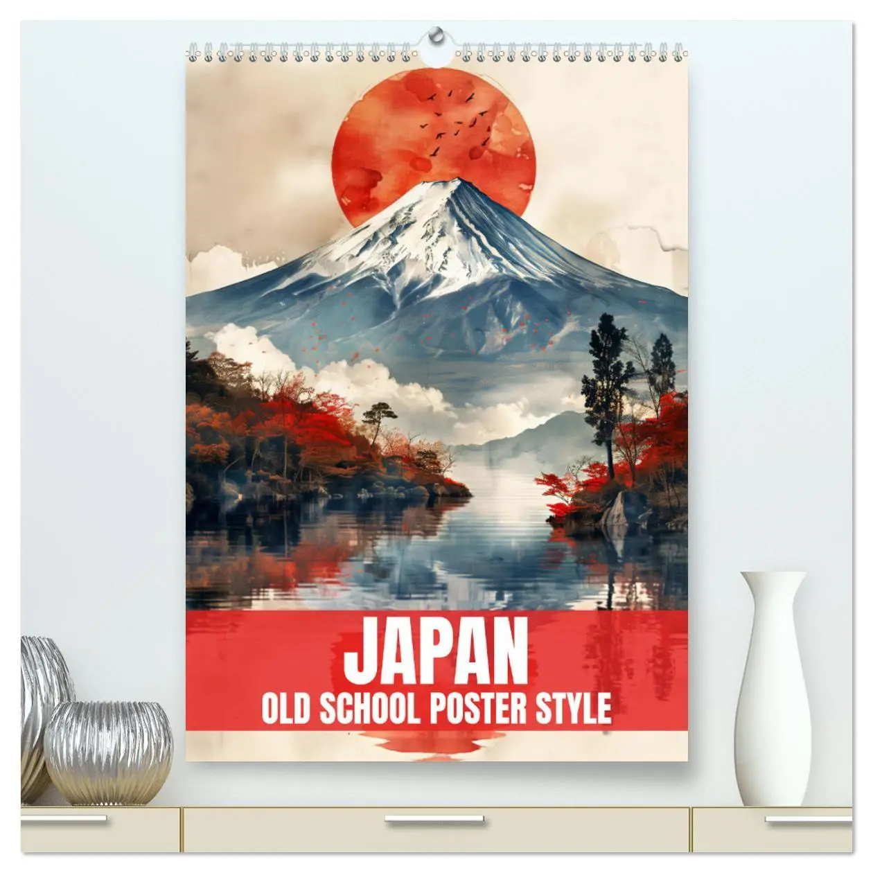 Cover: 9783457268001 | Japan - Old School Poster Style (hochwertiger Premium Wandkalender...