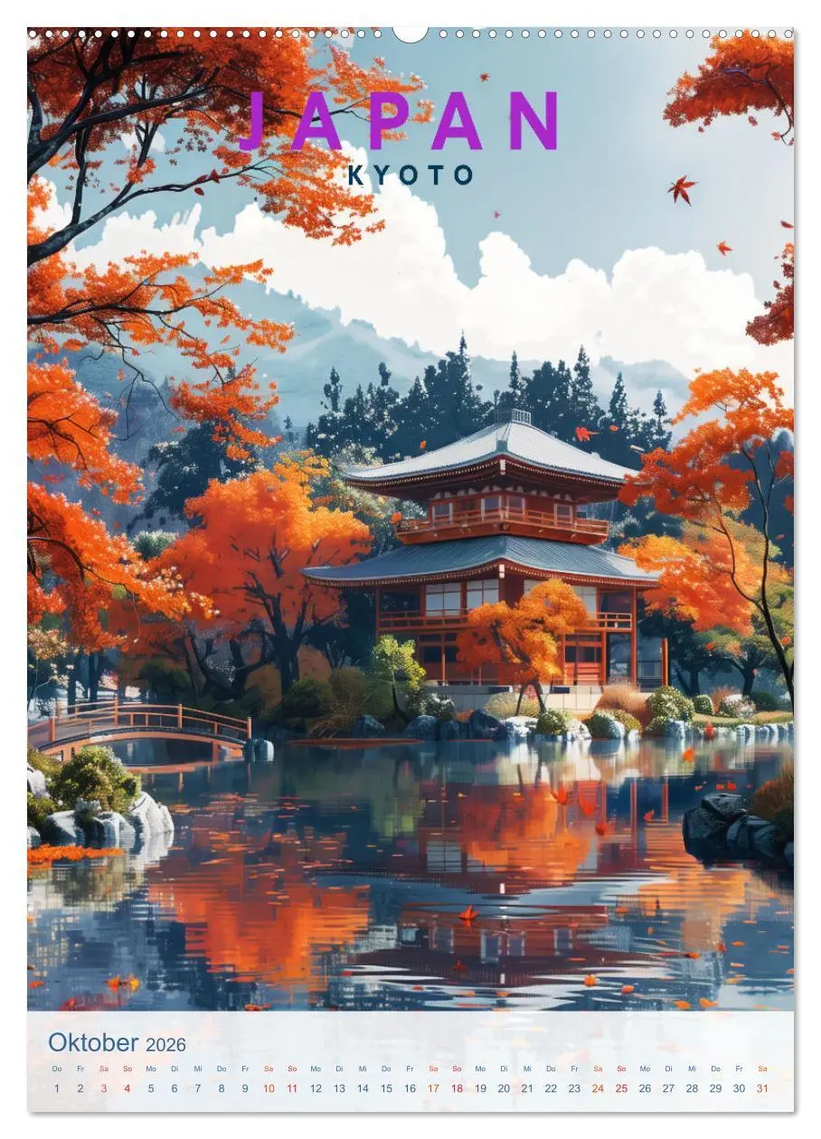 Bild: 9783457268001 | Japan - Old School Poster Style (hochwertiger Premium Wandkalender...