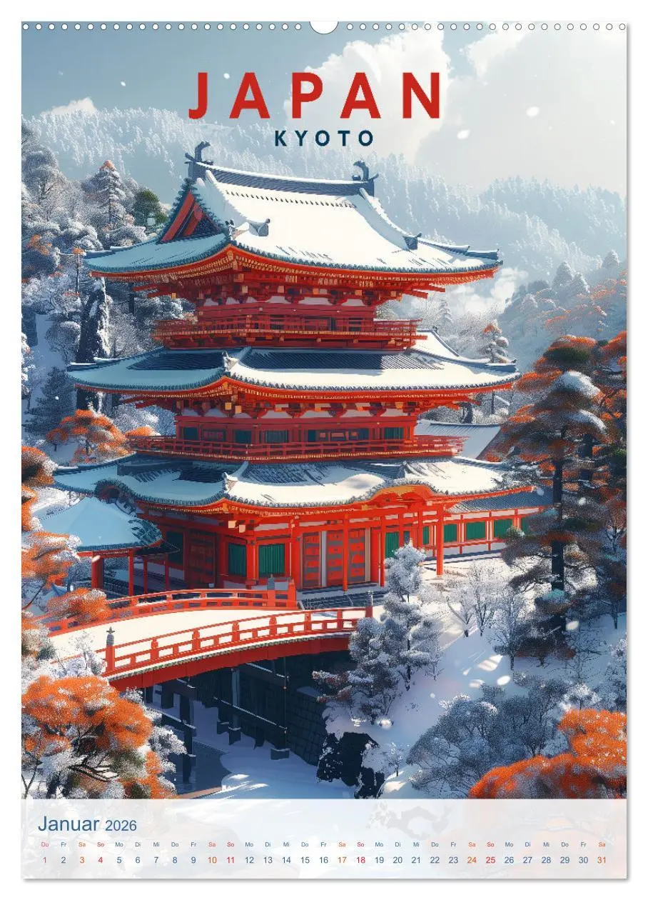 Bild: 9783457268001 | Japan - Old School Poster Style (hochwertiger Premium Wandkalender...