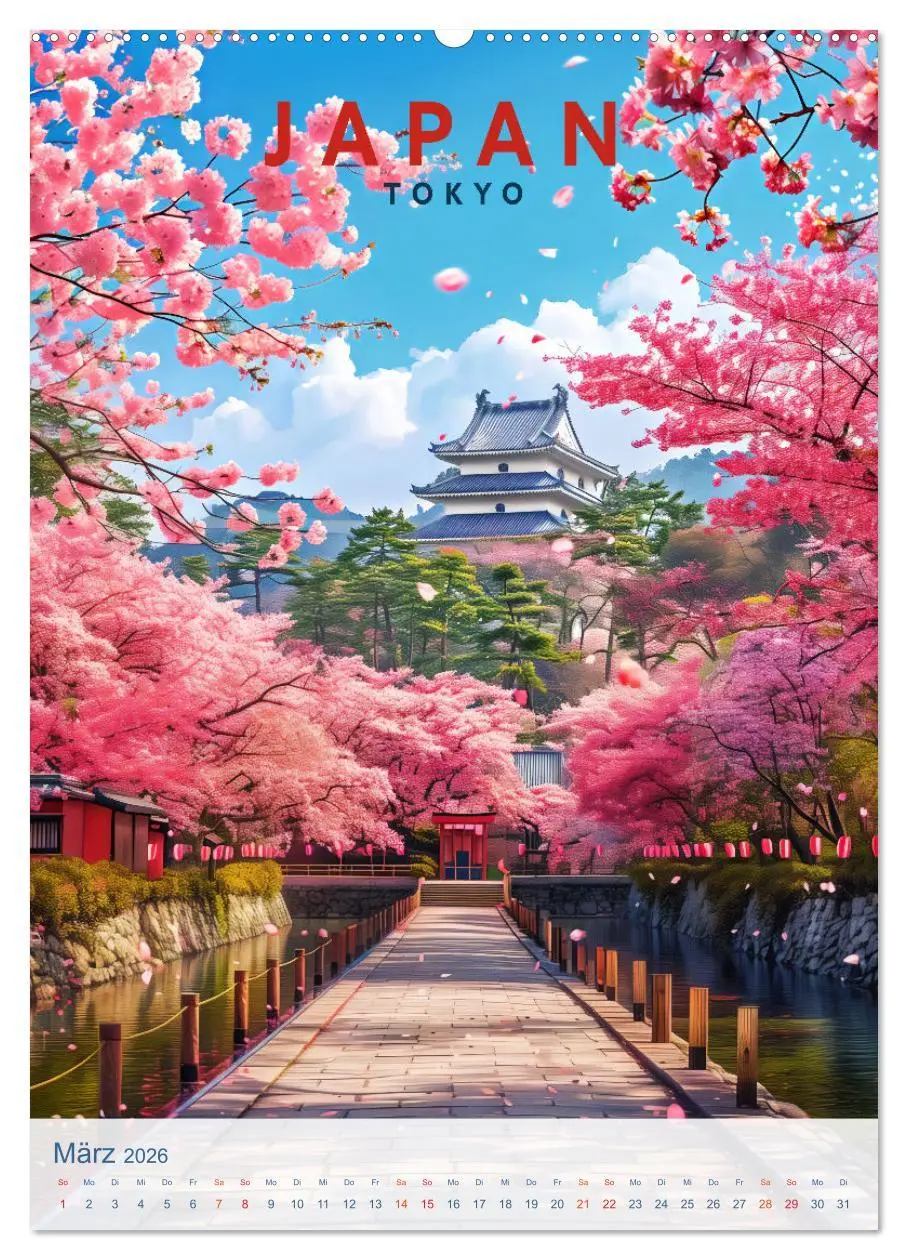 Bild: 9783457268001 | Japan - Old School Poster Style (hochwertiger Premium Wandkalender...