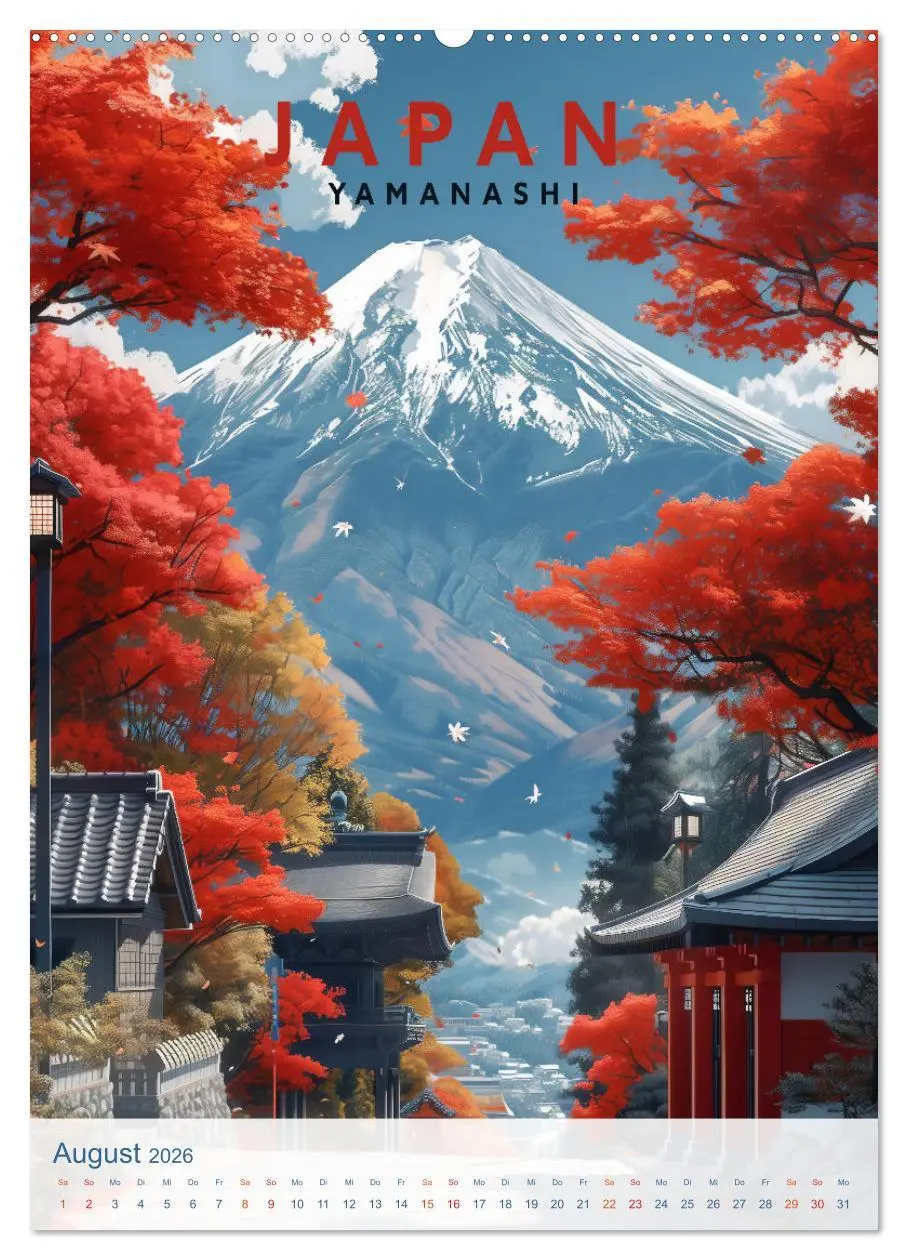 Bild: 9783457268001 | Japan - Old School Poster Style (hochwertiger Premium Wandkalender...