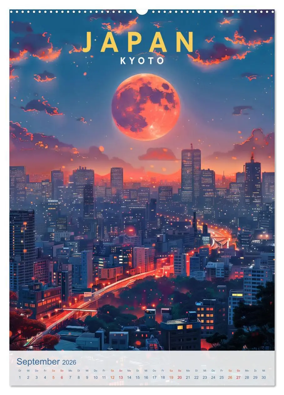 Bild: 9783457268001 | Japan - Old School Poster Style (hochwertiger Premium Wandkalender...