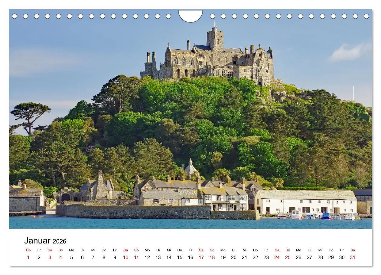 Bild: 9783457888001 | Cornwall und Wales (Wandkalender 2026 DIN A4 quer), CALVENDO...
