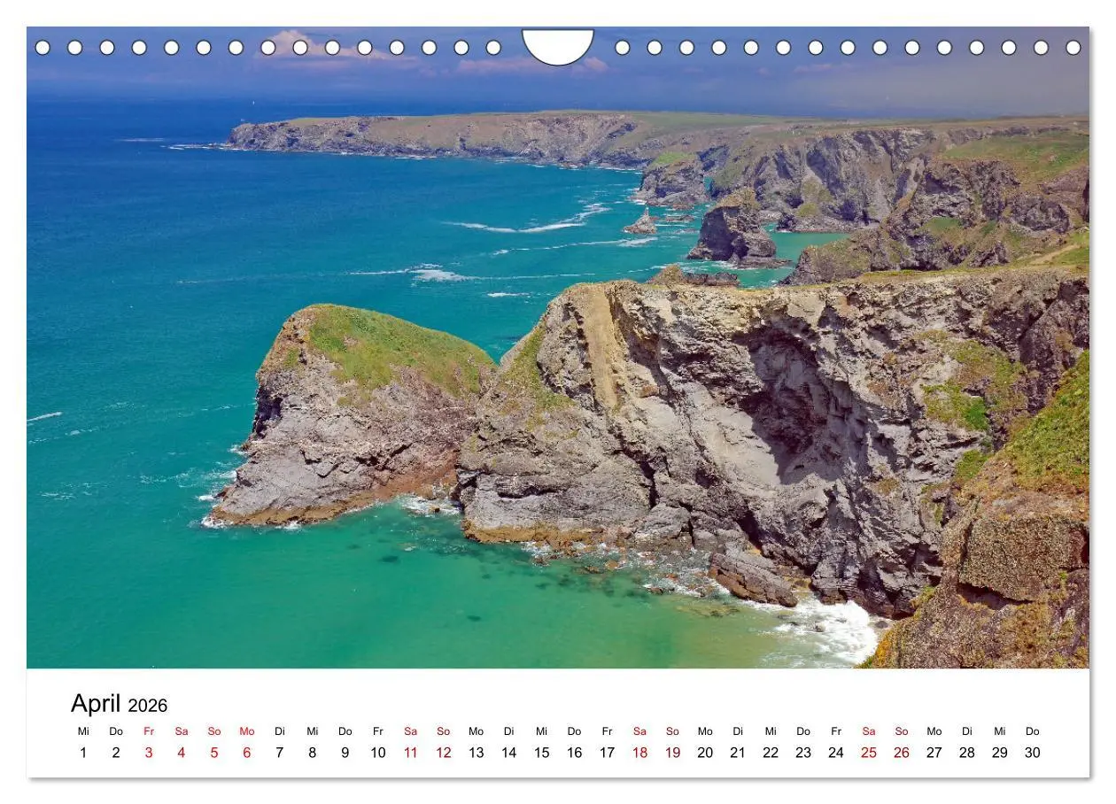 Bild: 9783457888001 | Cornwall und Wales (Wandkalender 2026 DIN A4 quer), CALVENDO...