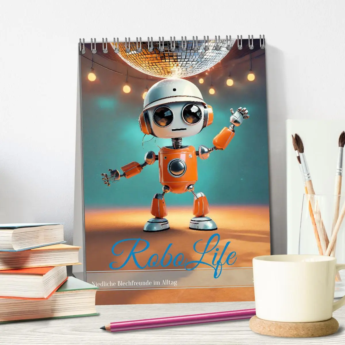 Bild: 9783516288001 | RoboLife - Niedliche Blechfreunde im Alltag (Tischkalender 2026 DIN...