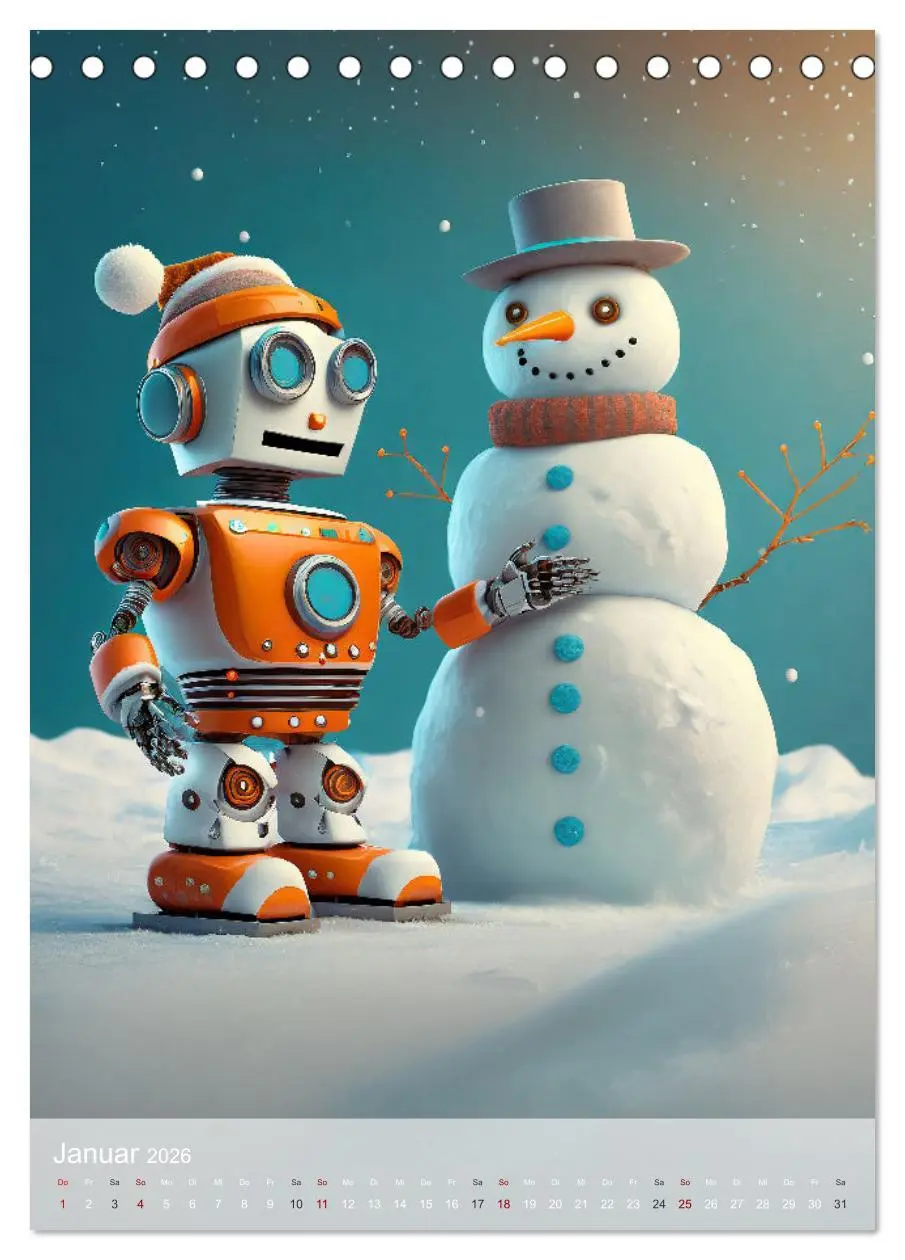 Bild: 9783516288001 | RoboLife - Niedliche Blechfreunde im Alltag (Tischkalender 2026 DIN...