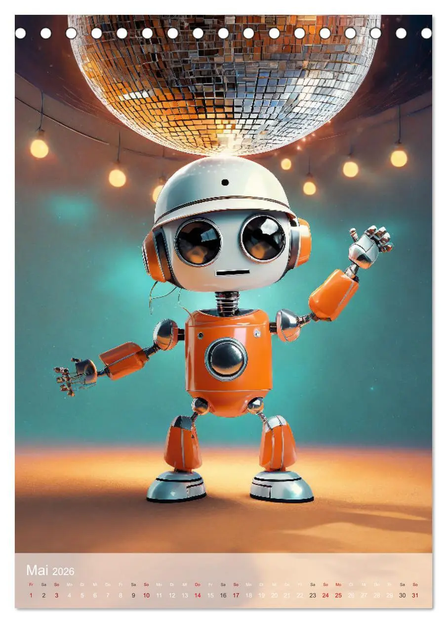Bild: 9783516288001 | RoboLife - Niedliche Blechfreunde im Alltag (Tischkalender 2026 DIN...