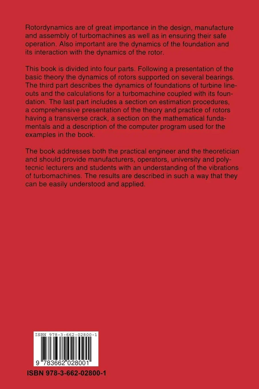 Rückseite: 9783662028001 | Dynamics of Rotors and Foundations | Erwin Krämer | Taschenbuch | xii
