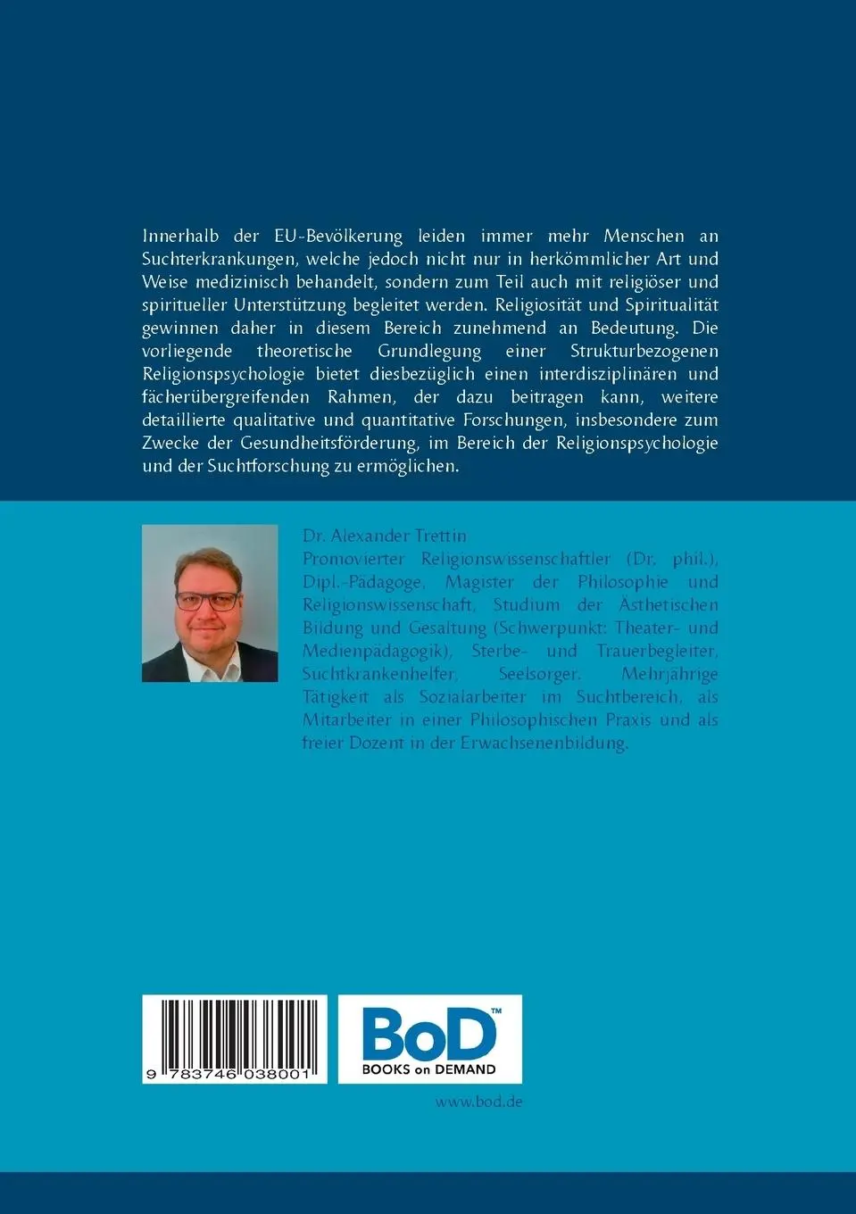 Rückseite: 9783746038001 | Strukturbezogene Religionspsychologie | Alexander Trettin | Buch