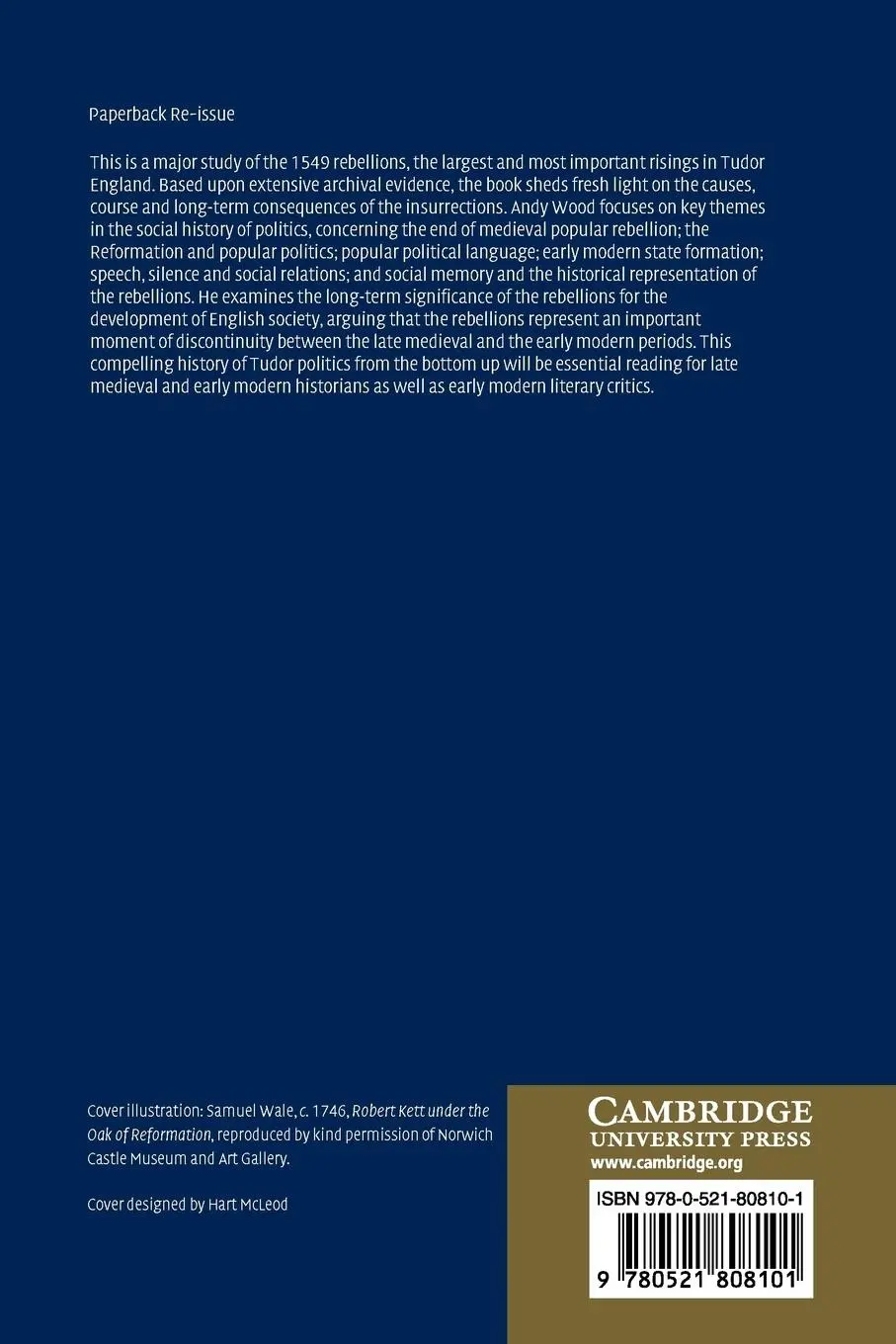 Rückseite: 9780521808101 | The 1549 Rebellions and the Making of Early Modern England | Andy Wood