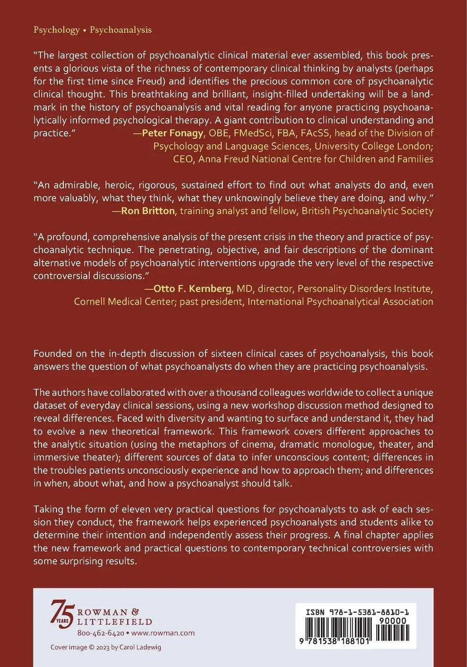 Rückseite: 9781538188101 | Knowing What Psychoanalysts Do and Doing What Psychoanalysts Know