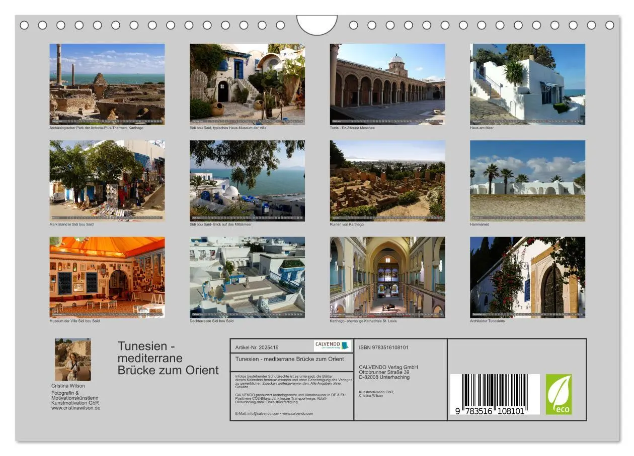 Bild: 9783516108101 | Tunesien - mediterrane Brücke zum Orient (Wandkalender 2026 DIN A4...