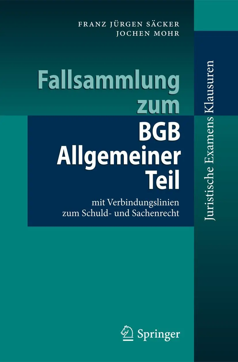 Cover: 9783642148101 | Fallsammlung zum BGB Allgemeiner Teil | Jochen Mohr (u. a.) | Buch