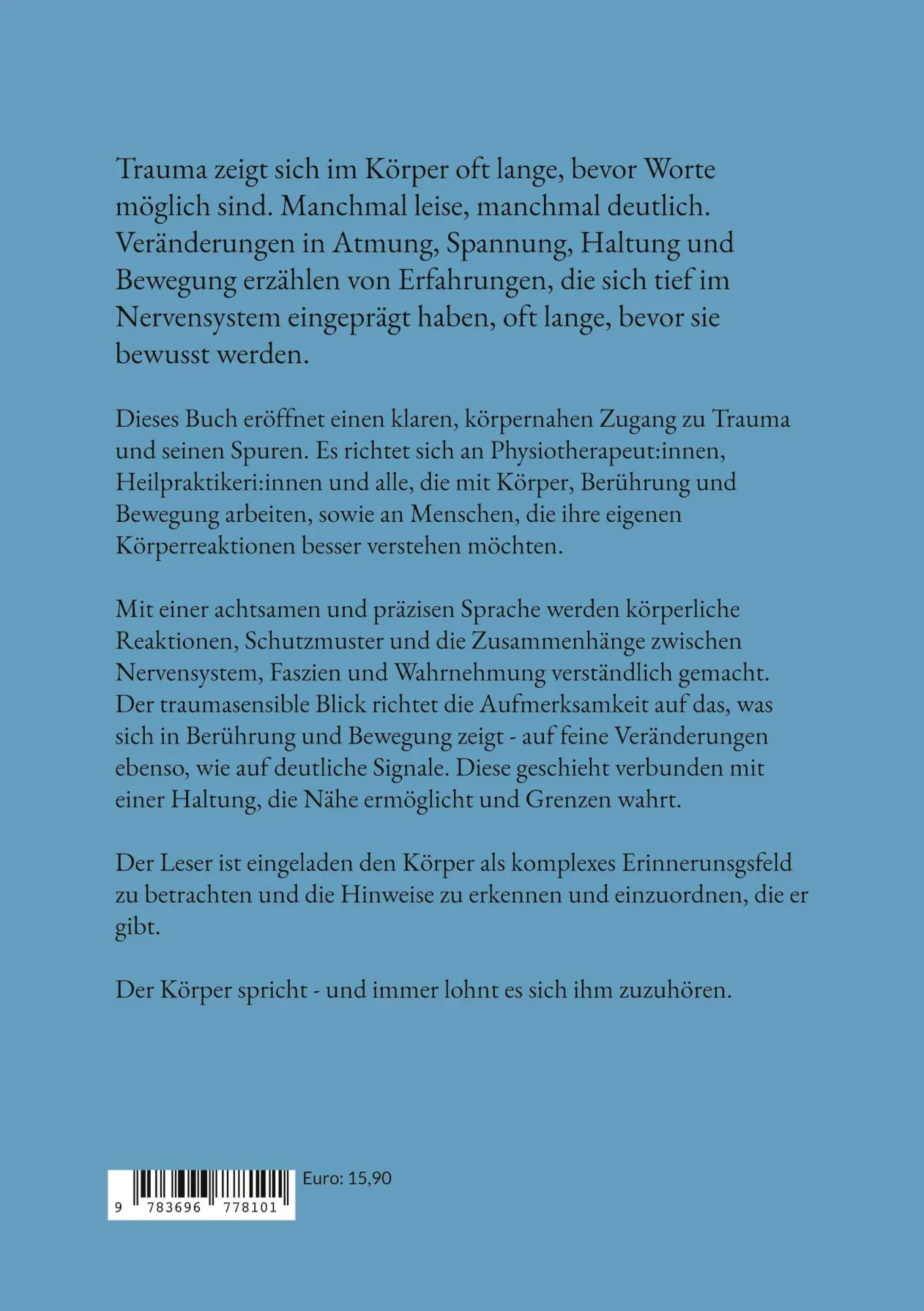 Rückseite: 9783696778101 | Trauma erkennen - den Körper lesen | Sonja Niemand | Taschenbuch
