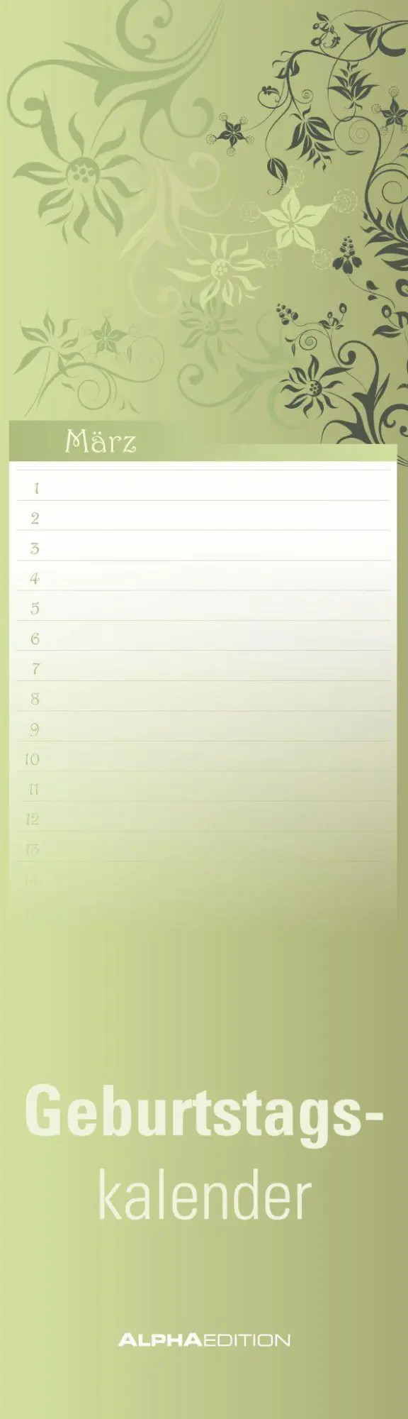 Cover: 9783867598101 | Geburtstagskalender Floral mini immerwährend | Kalender | 14 S.
