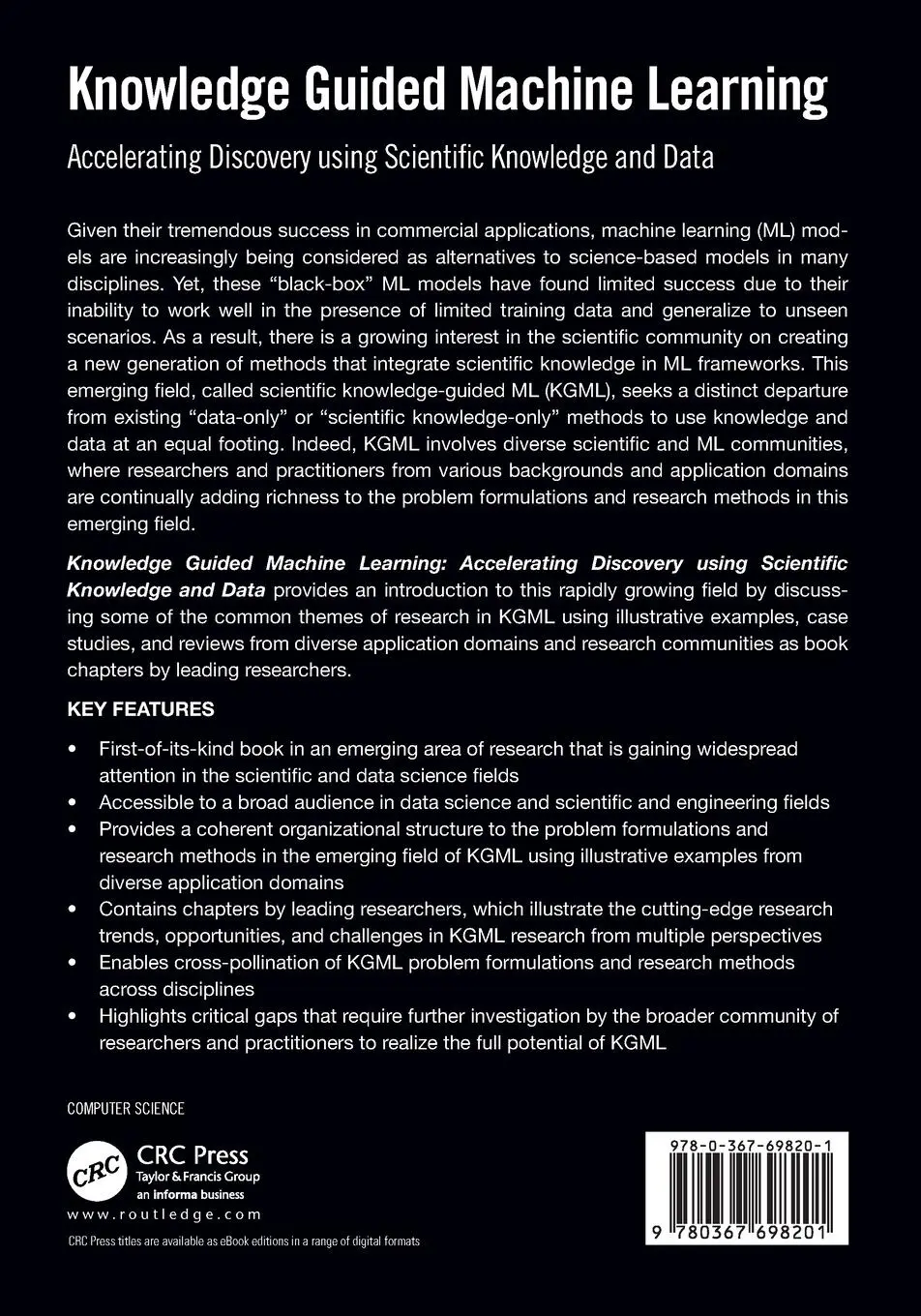 Rückseite: 9780367698201 | Knowledge Guided Machine Learning | Anuj Karpatne (u. a.) | Buch