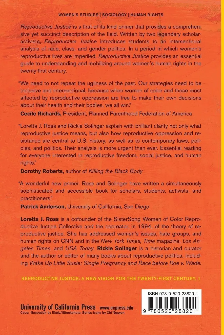 Rückseite: 9780520288201 | Reproductive Justice | An Introduction | Loretta J. Ross (u. a.)