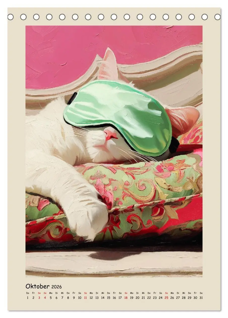 Bild: 9783516718201 | Katzen. Momente feliner Poesie in Öloptik (Tischkalender 2026 DIN...