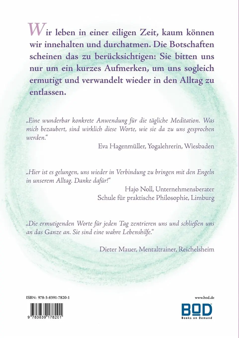 Rückseite: 9783839178201 | Sei gegrüßt. Engelbotschaften für jeden Tag | Renate Siefert | Buch