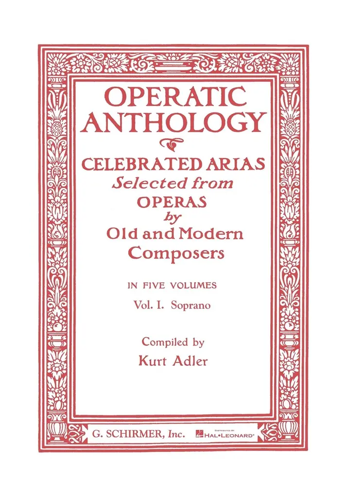Cover: 73999258301 | Operatic Anthology - Volume 1 | Vocal Collection | Buch | 1986