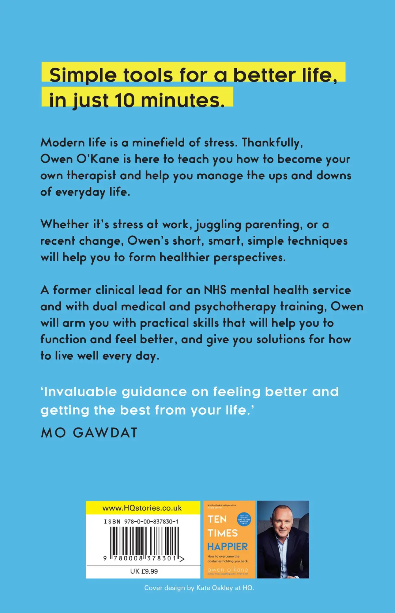 Rückseite: 9780008378301 | How to Be Your Own Therapist | Owen O'Kane | Taschenbuch | 272 S.