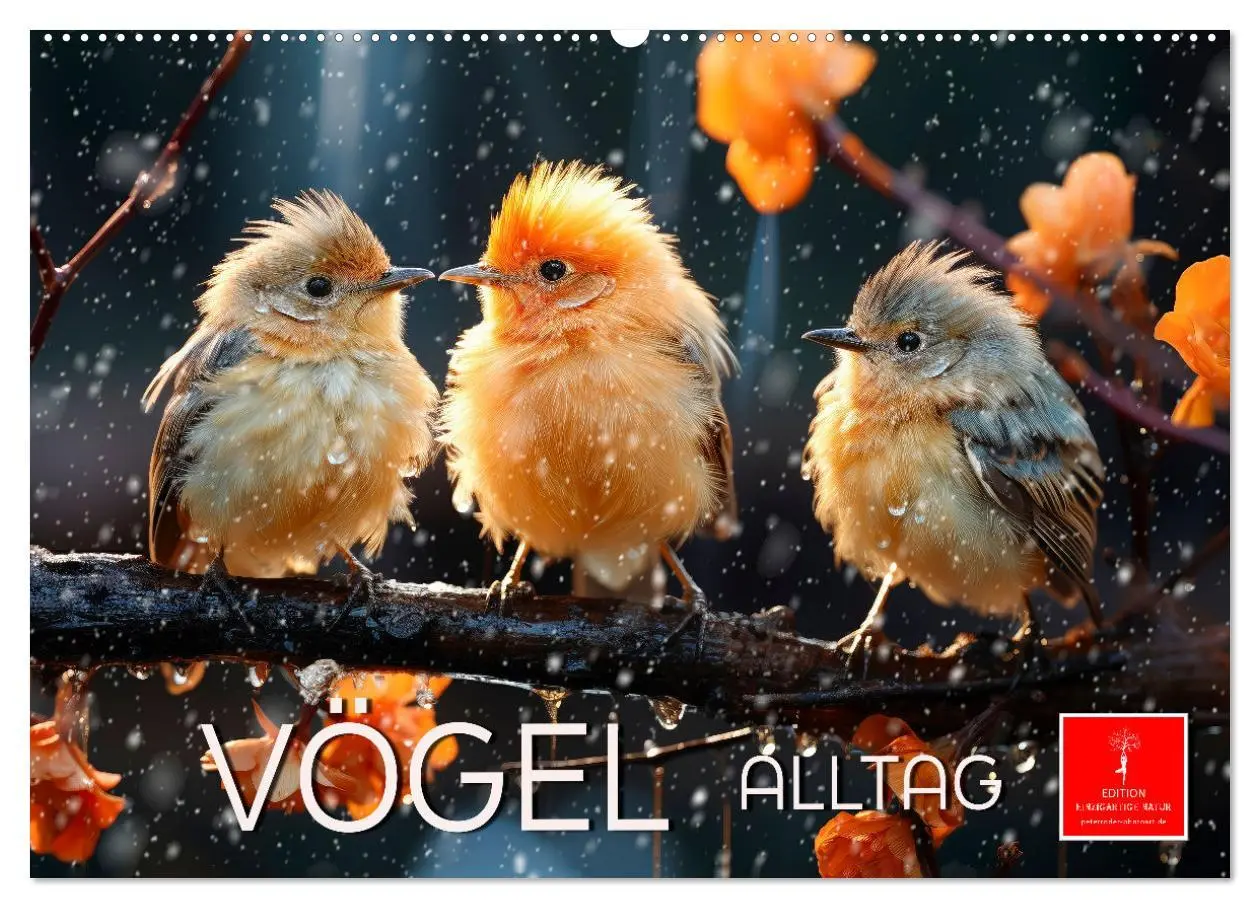 Cover: 9783457478301 | Vögel Alltag (Wandkalender 2026 DIN A2 quer), CALVENDO Monatskalender