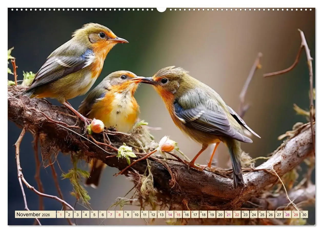 Bild: 9783457478301 | Vögel Alltag (Wandkalender 2026 DIN A2 quer), CALVENDO Monatskalender