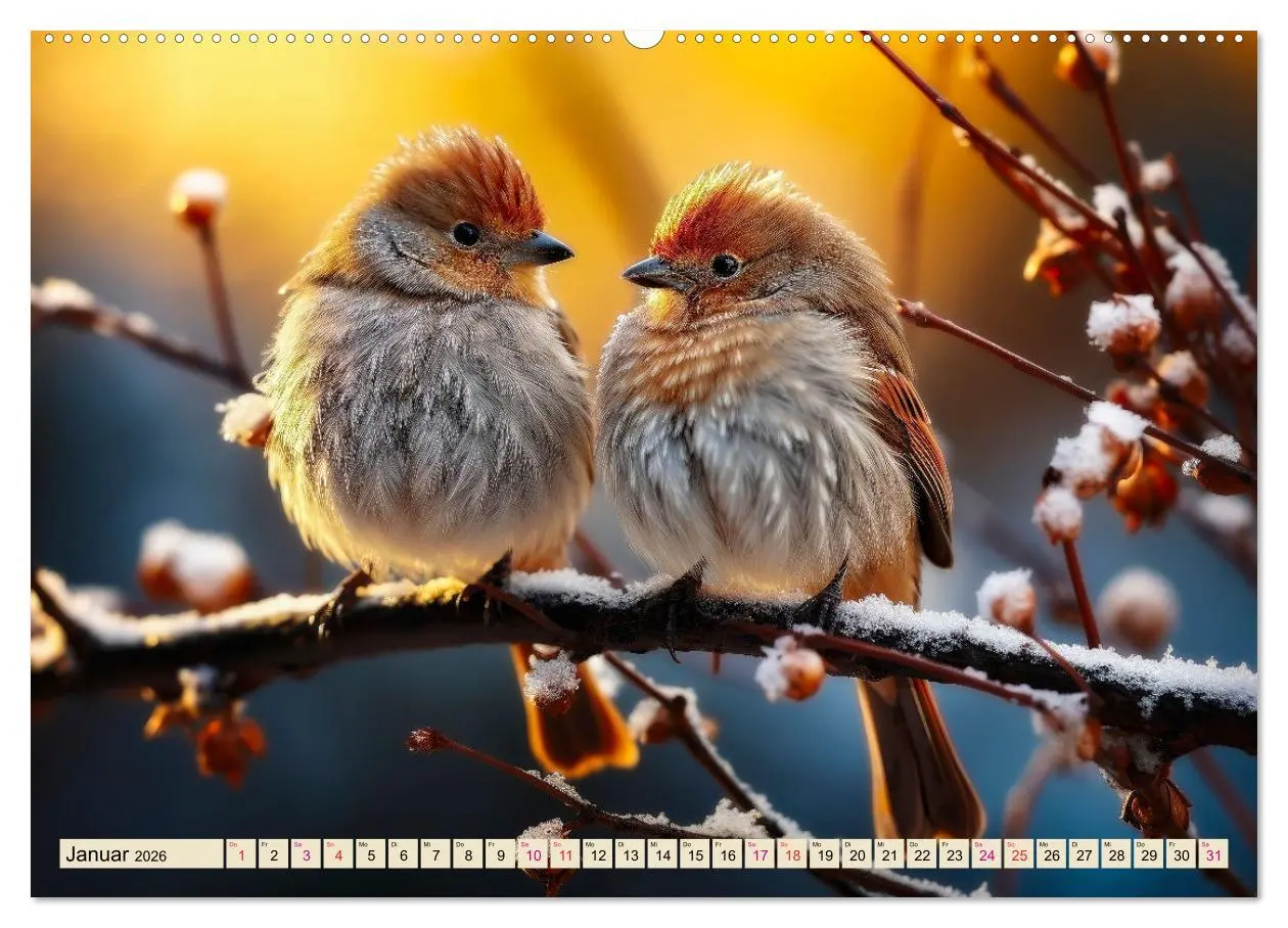 Bild: 9783457478301 | Vögel Alltag (Wandkalender 2026 DIN A2 quer), CALVENDO Monatskalender