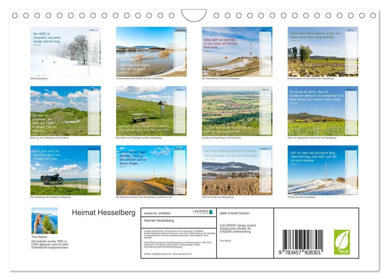 Bild: 9783457928301 | Heimat Hesselberg (Wandkalender 2026 DIN A4 quer), CALVENDO...