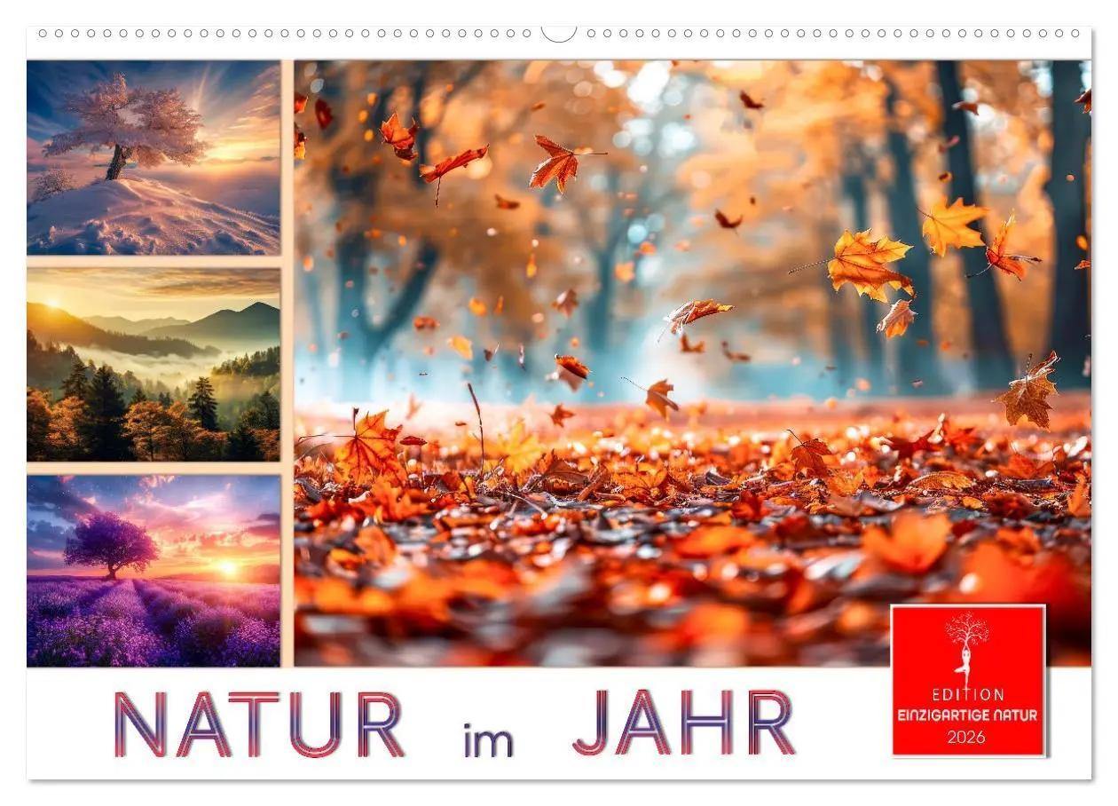 Cover: 9783457398401 | Natur im Jahr (Wandkalender 2026 DIN A2 quer), CALVENDO Monatskalender