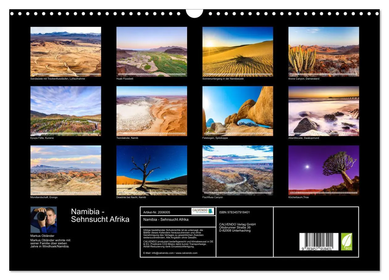 Bild: 9783457918401 | Namibia - Sehnsucht Afrika (Wandkalender 2026 DIN A3 quer),...