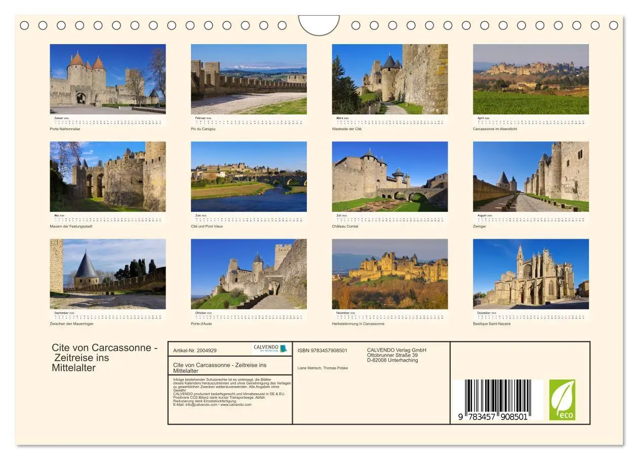Bild: 9783457908501 | Cite von Carcassonne - Zeitreise ins Mittelalter (Wandkalender 2026...