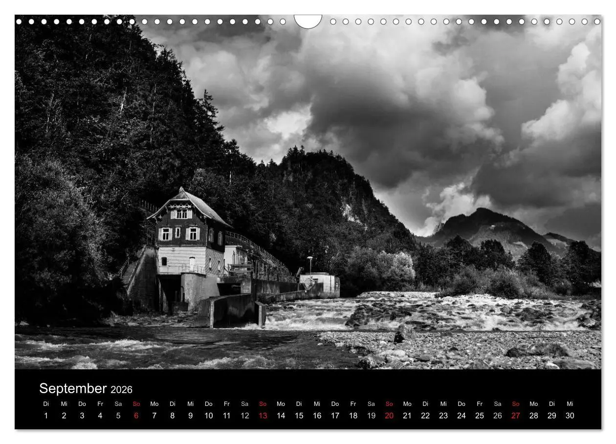 Bild: 9783516098501 | BERGE IN SCHWARZ WEISS (Wandkalender 2026 DIN A3 quer), CALVENDO...