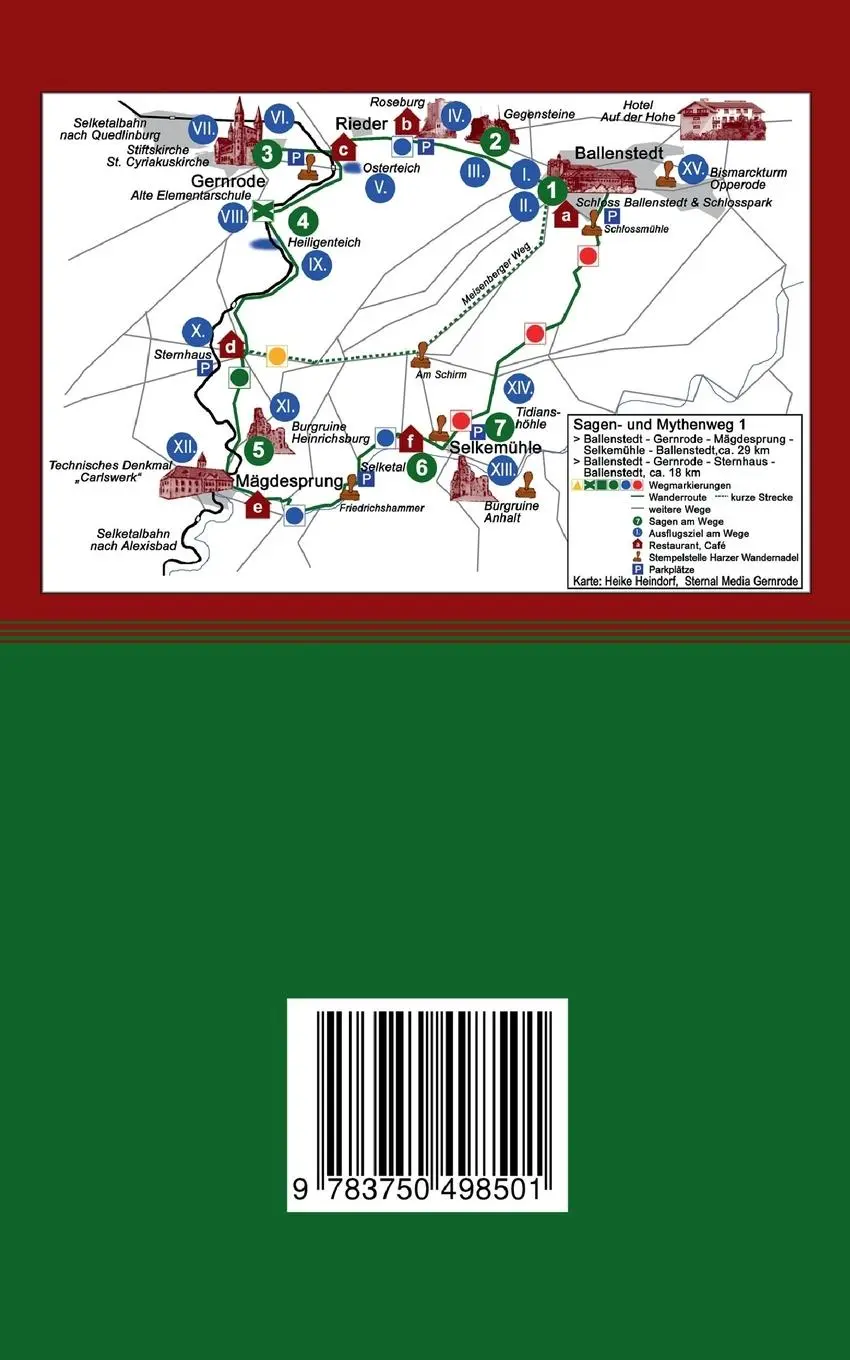 Rückseite: 9783750498501 | Kleines Harzwanderbuch der Sagen und Mythen 1 | Bernd Sternal | Buch