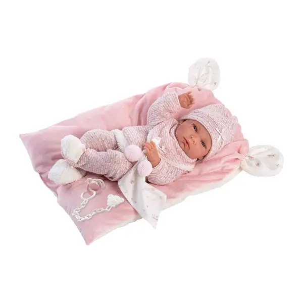 Cover: 8426265738601 | Babypuppe Nica rosa 40cm | 1073860 | LLORENS | EAN 8426265738601
