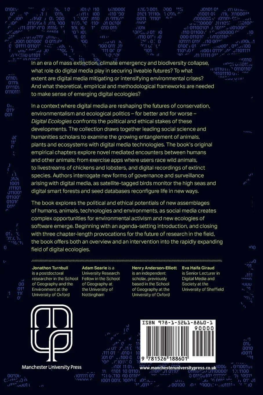 Rückseite: 9781526188601 | Digital ecologies | Mediating more-than-human worlds | Taschenbuch