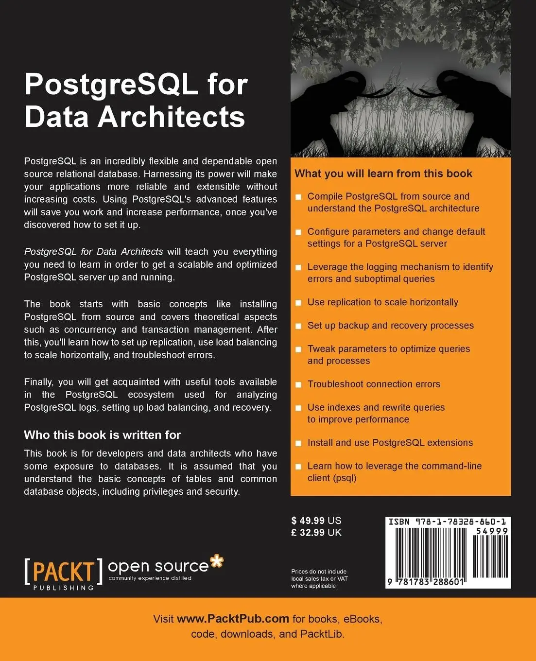 Rückseite: 9781783288601 | PostgreSQL for Data Architects | Jayadevan Maymala | Taschenbuch