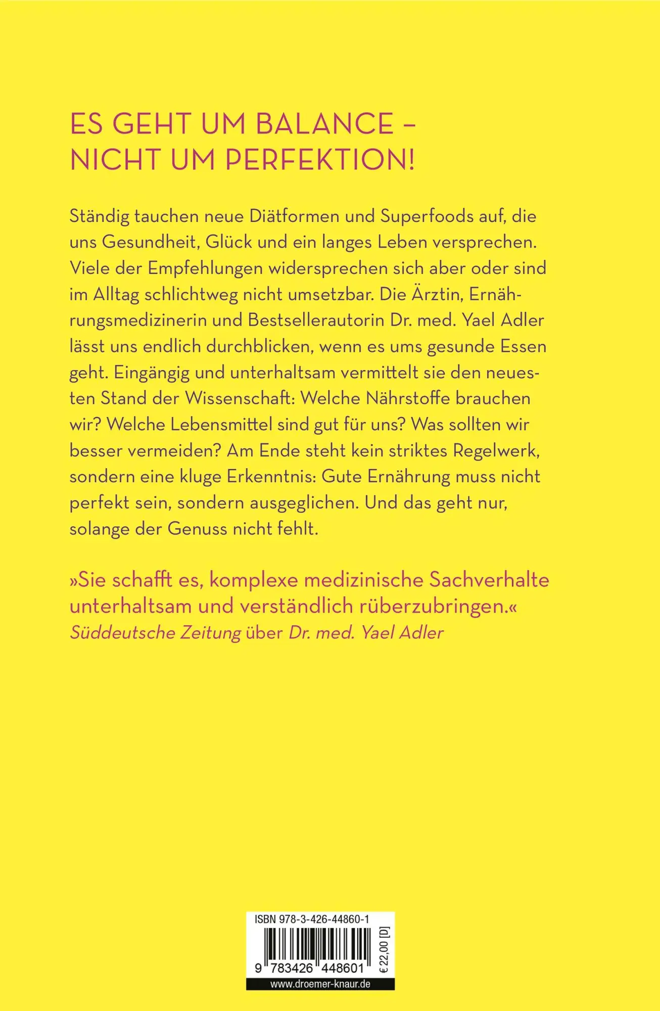 Rückseite: 9783426448601 | Genial ernährt! | Yael Adler | Buch | 416 S. | Deutsch | 2025