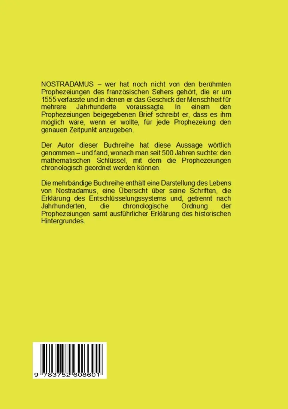Rückseite: 9783752608601 | Ein Visionär von Gott inspiriert - Nostradamus | Adlerschwingen | Buch