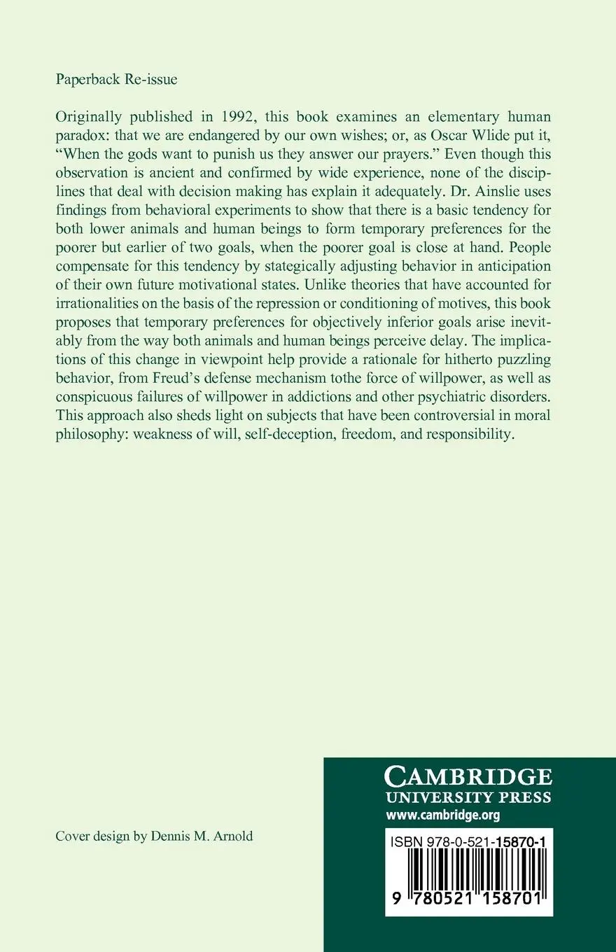 Rückseite: 9780521158701 | Picoeconomics | George Ainslie | Taschenbuch | Englisch | 2010