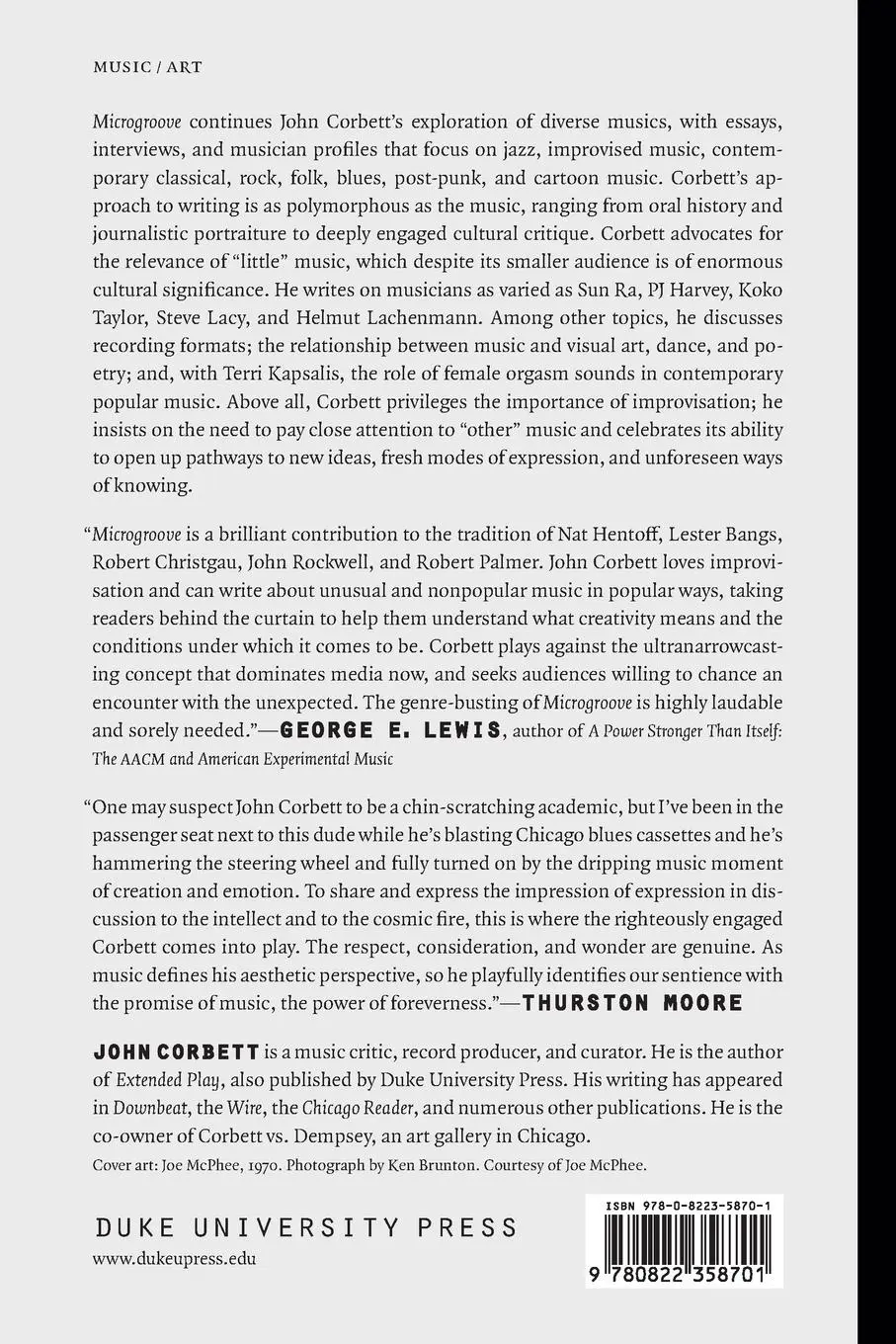 Rückseite: 9780822358701 | Microgroove | Forays into Other Music | John Corbett | Taschenbuch